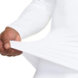 men's thermal underwear set, microfiber soft fleece lined long johns, winter warm base layer top & bottom