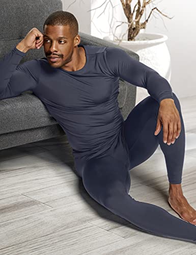 men's thermal underwear set, microfiber soft fleece lined long johns, winter warm base layer top & bottom men's thermal underwear set, microfiber soft fleece lined long johns, winter warm base layer top & bottom
